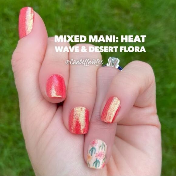 Color Street | Desert Flora, flowering cacti on a pale orange-pink creme base - Picture 5 of 8